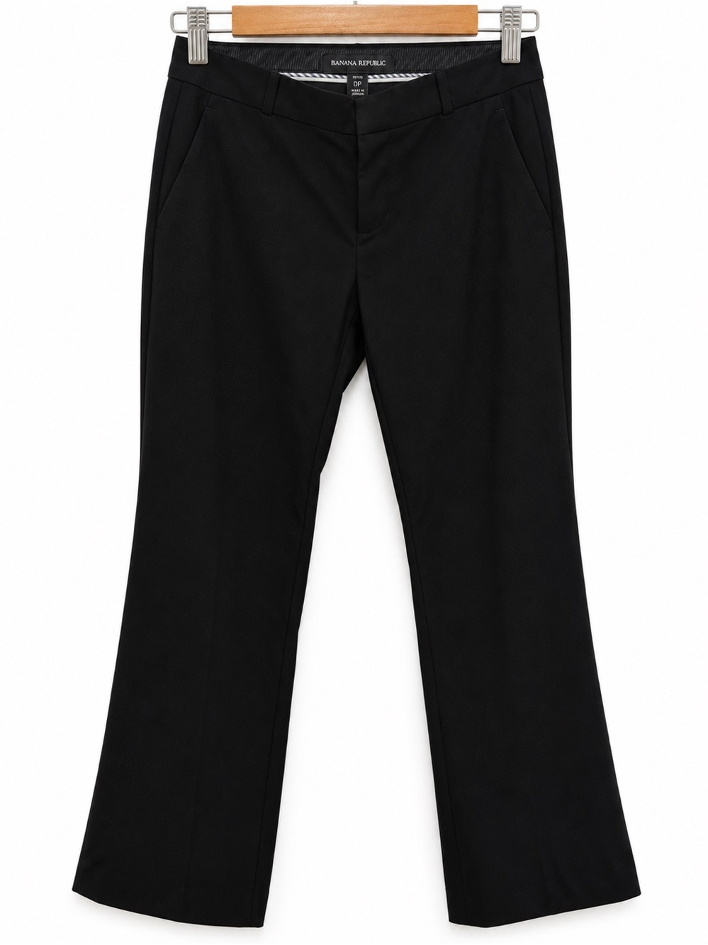 Banana Republic Logan Black Wool Stretch Pants 0P Petite